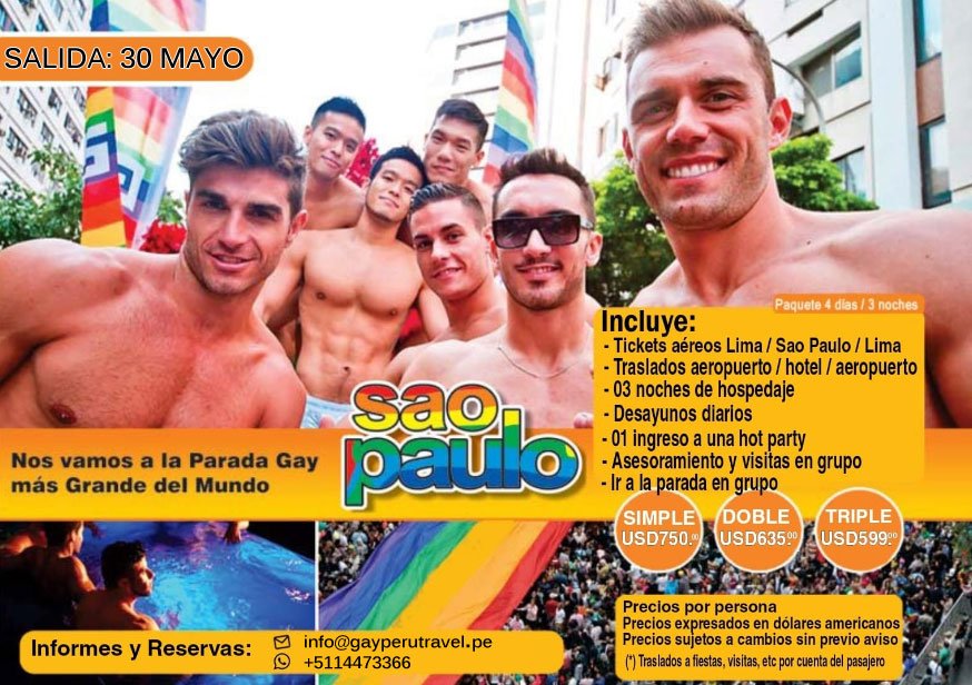 Parada Gay Sao Paulo Brasil, tour a Brasil, tour a la parada gay Brasil